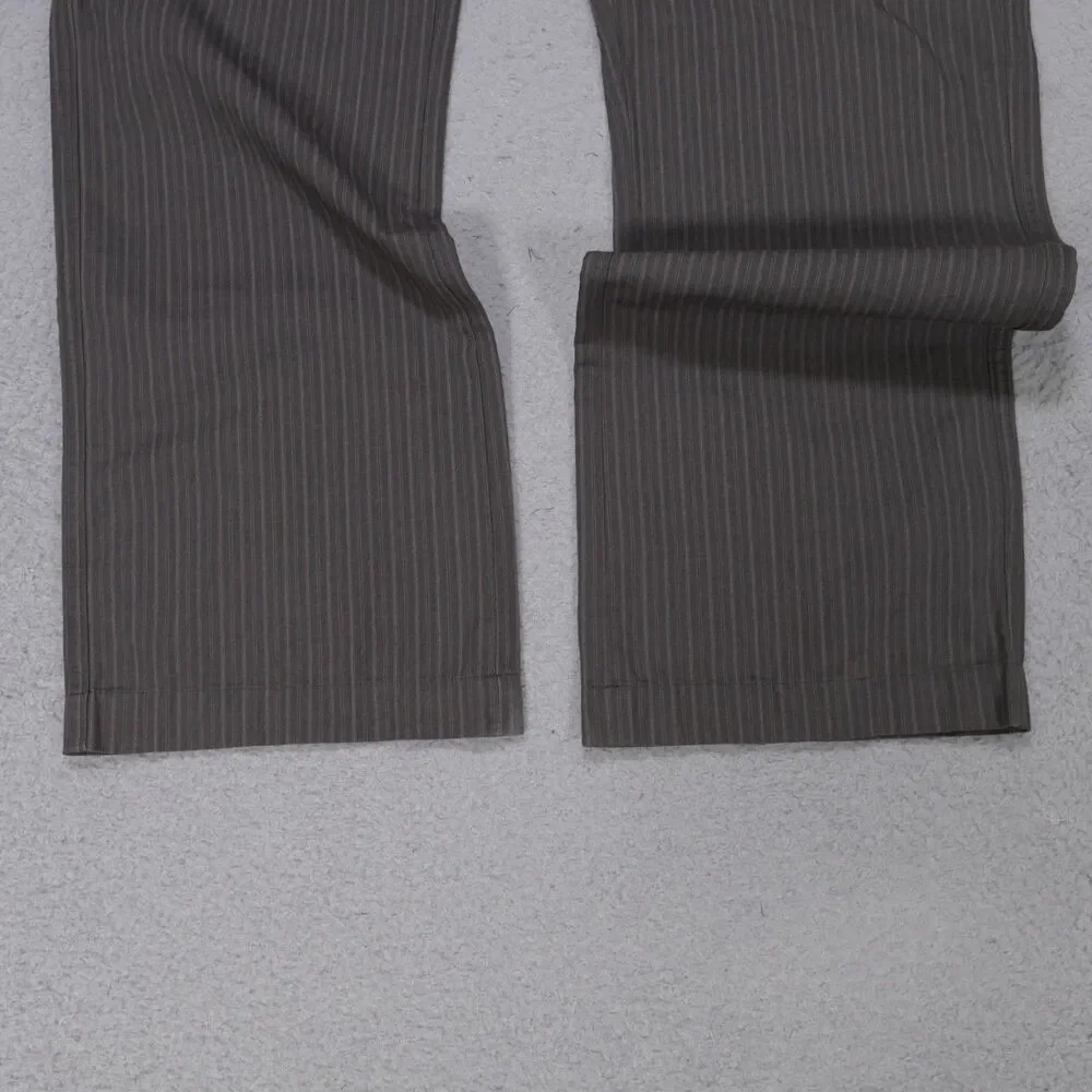 Y2K Banana Republic Pants 35x32 Mens Flat Front Straight Wide Leg Brown Cotton
